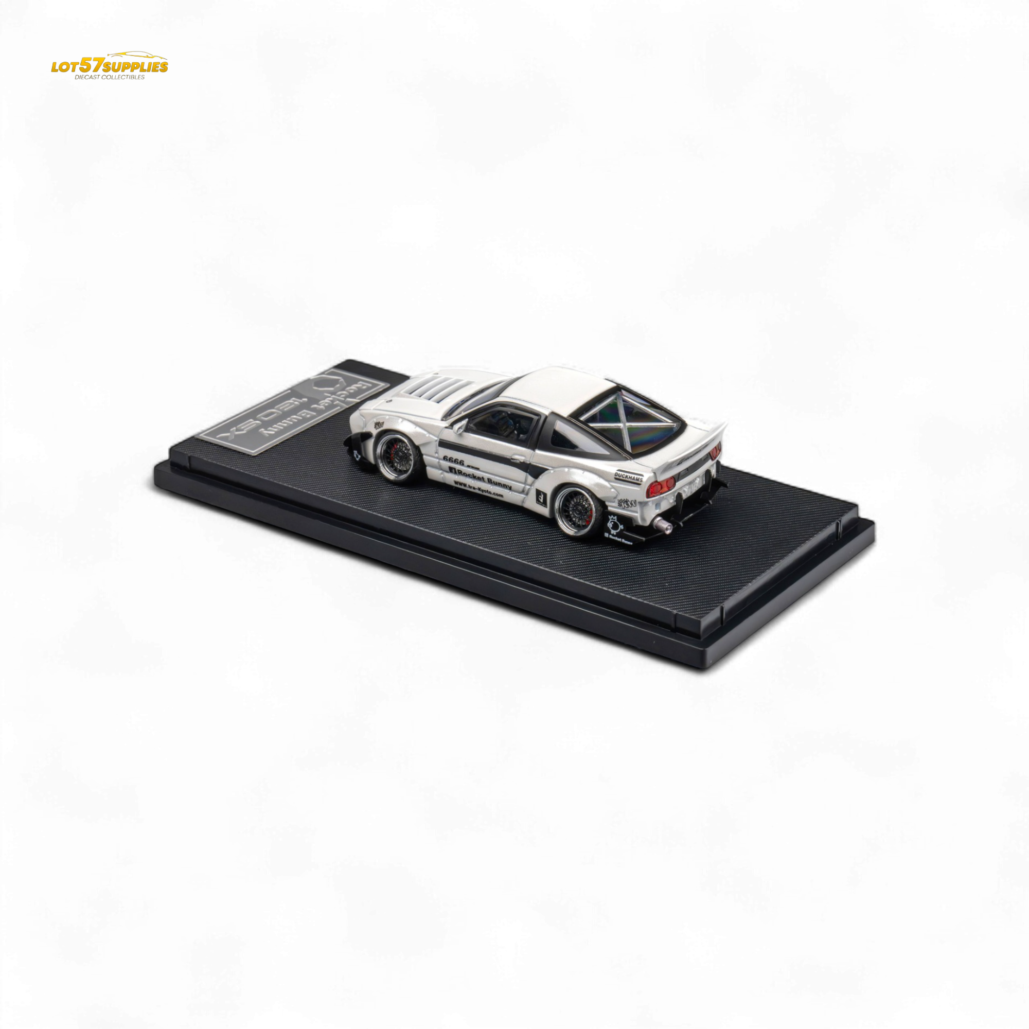 MicroTurbo Custom 180SX - Pandem Rocket Bunny White 1:64