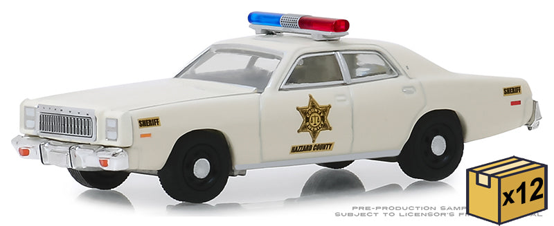 Greenlight 30110-CASE 1/64 Scale Hazzard County Sheriff - 1977 Plymouth Fury 12