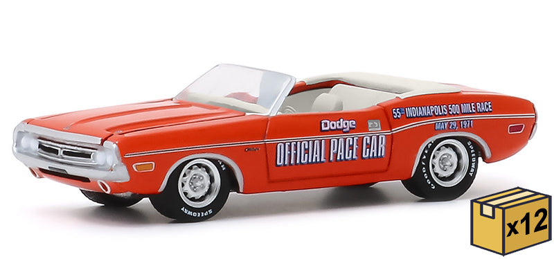 Greenlight 30144-CASE 1/64 Scale 1971 Dodge Challenger Convertible
