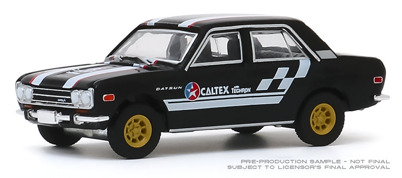 Greenlight 30169 1/64 Scale Caltex with Techron - 1971 Datsun 510 4-Door