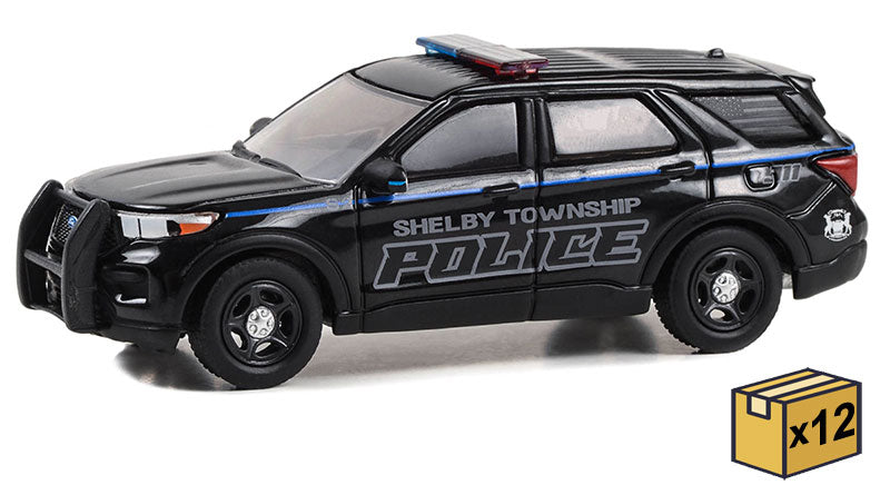 Greenlight 30451-CASE 1/64 Scale Shelby Township Michigan - 2023 Ford Police Interceptor