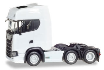 Herpa 307543 HO Scale Scania CR 20 HD 6x2 Tractor Only - Assembled -- White