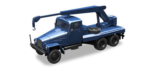 Herpa 308106 HO Scale IFA G5 Crane Truck - Assembled -- Blue