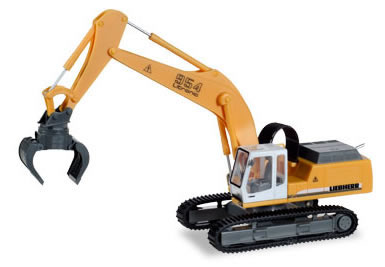Herpa 308908 HO Scale Liebherr Crawler - Assembled -- Includes Sorting Grabs