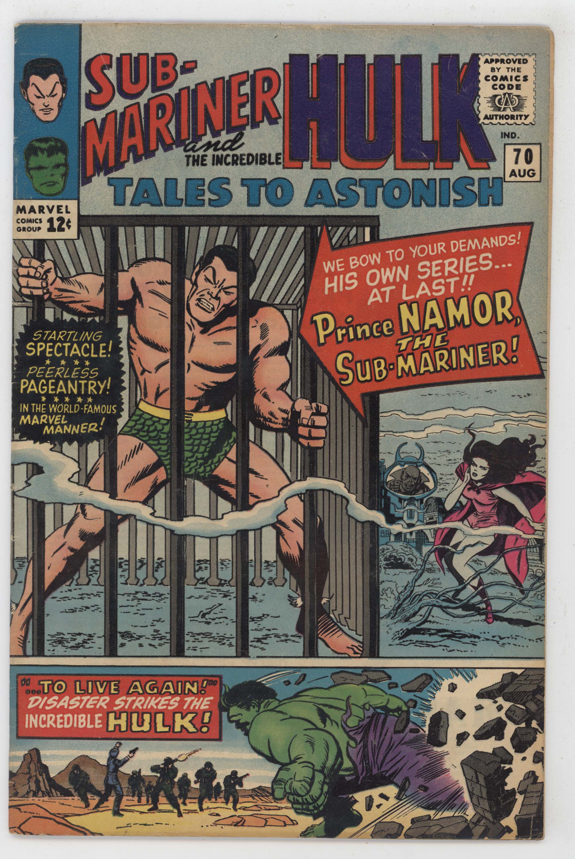 Tales To Astonish 70 Marvel 1965 FN 1st Namor Sub-Mariner Hulk Leader