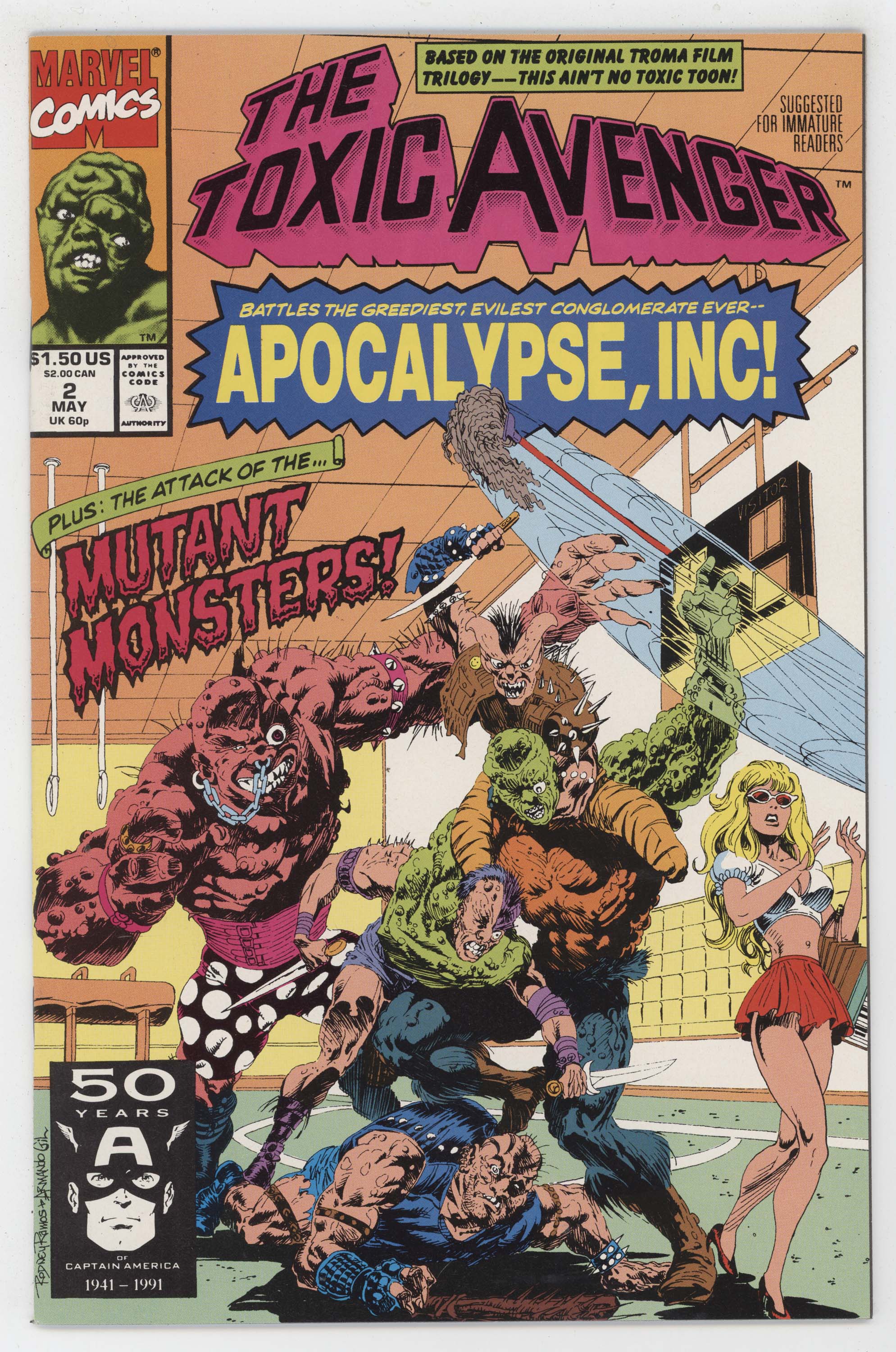 Toxic Avengers 2 Marvel 1991 NM+ 9.6 Doug Moench GGA Mini Skirt