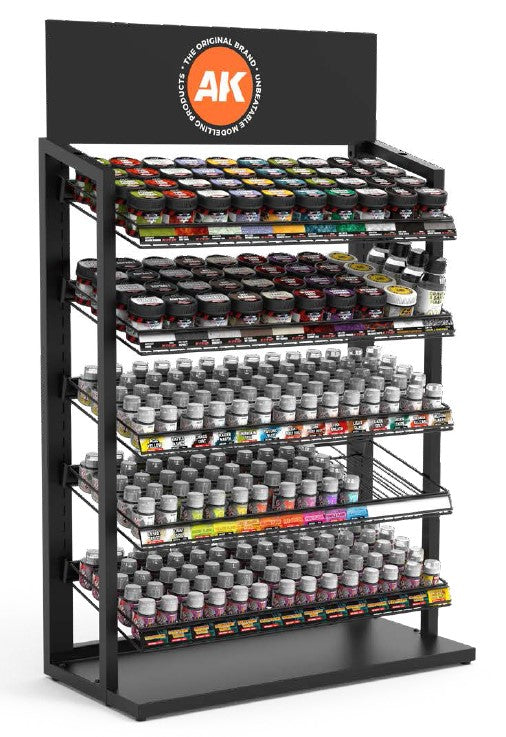 AK Interactive EXPH004 Wargame Display Deal w/FREE Rack (5 each 24 pigments, 13