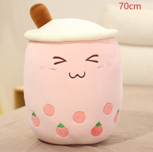 Plush Boba Tea Pillow – Soft Stuffed Bubble Tea Cup Cushion Gift