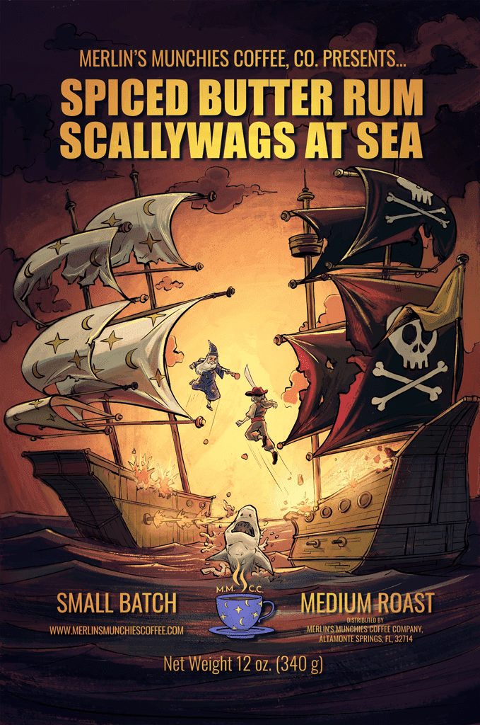 DECAF Scallywags at Sea (Spiced Butter Rum) 12 oz