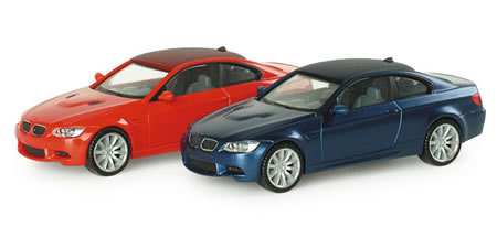 Herpa 33862 HO Scale European Automobiles, BMW M3 Coupe -- Metallic Colors