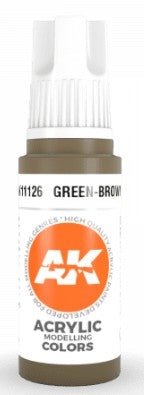 AK Interactive 11126 Green Brown 3G Acrylic Paint 17ml Bottle