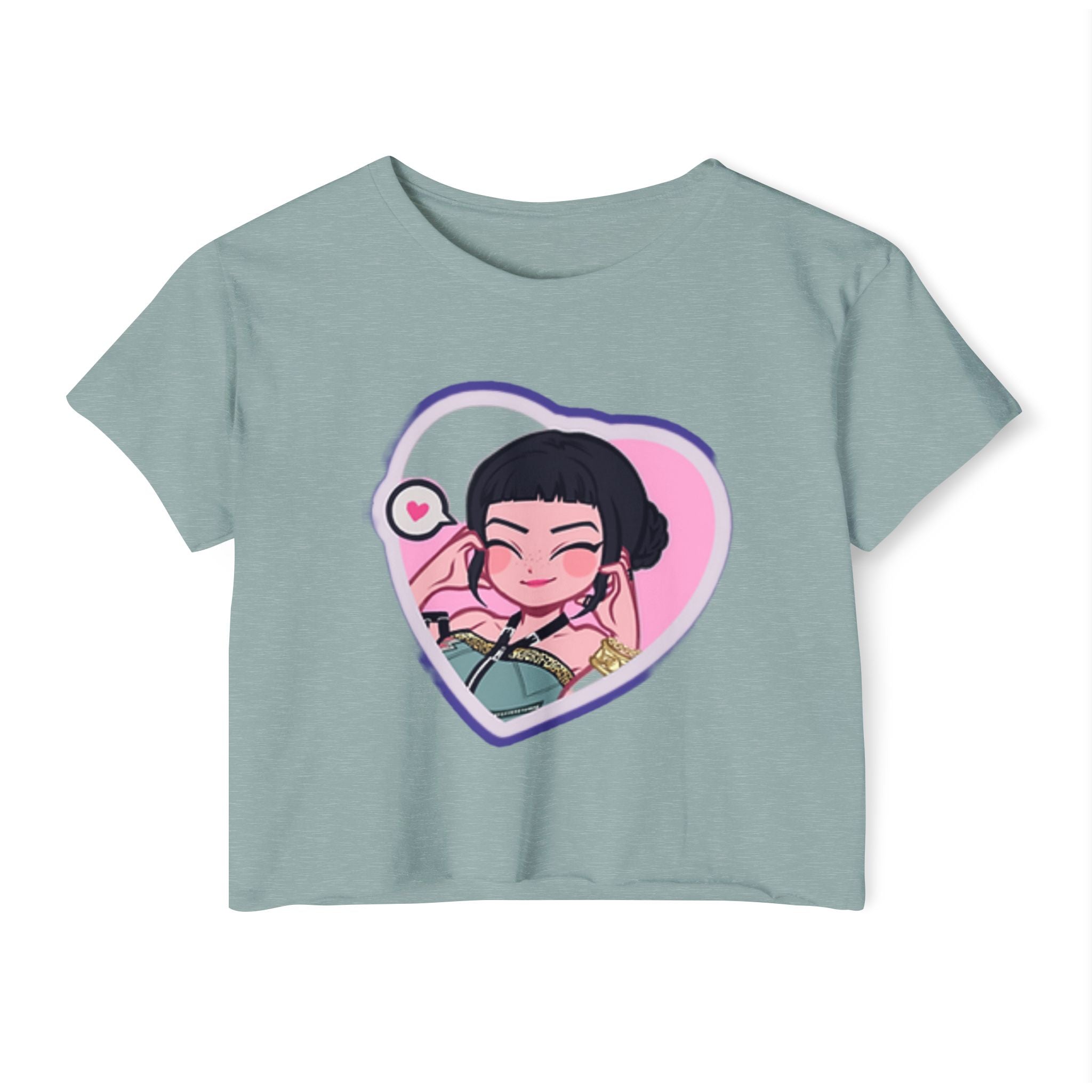 Idol style 1 Crop Top for Women, Summer Fashion, Cute Anime Tee, Festival Outfit, Anime Lover Gift