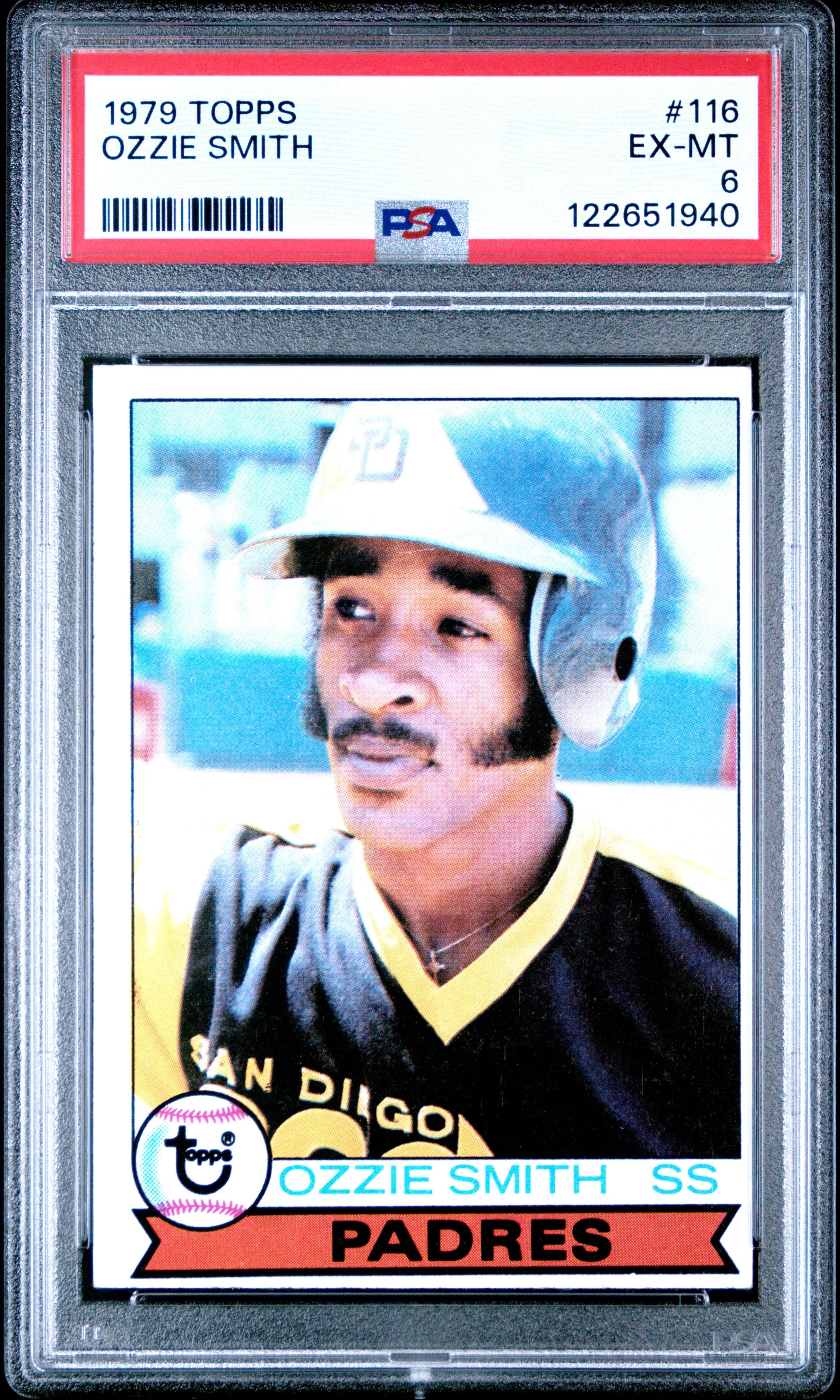 Graded 1979 Topps Ozzie Smith #116 Rookie RC Baseball Card PSA 6 Excel