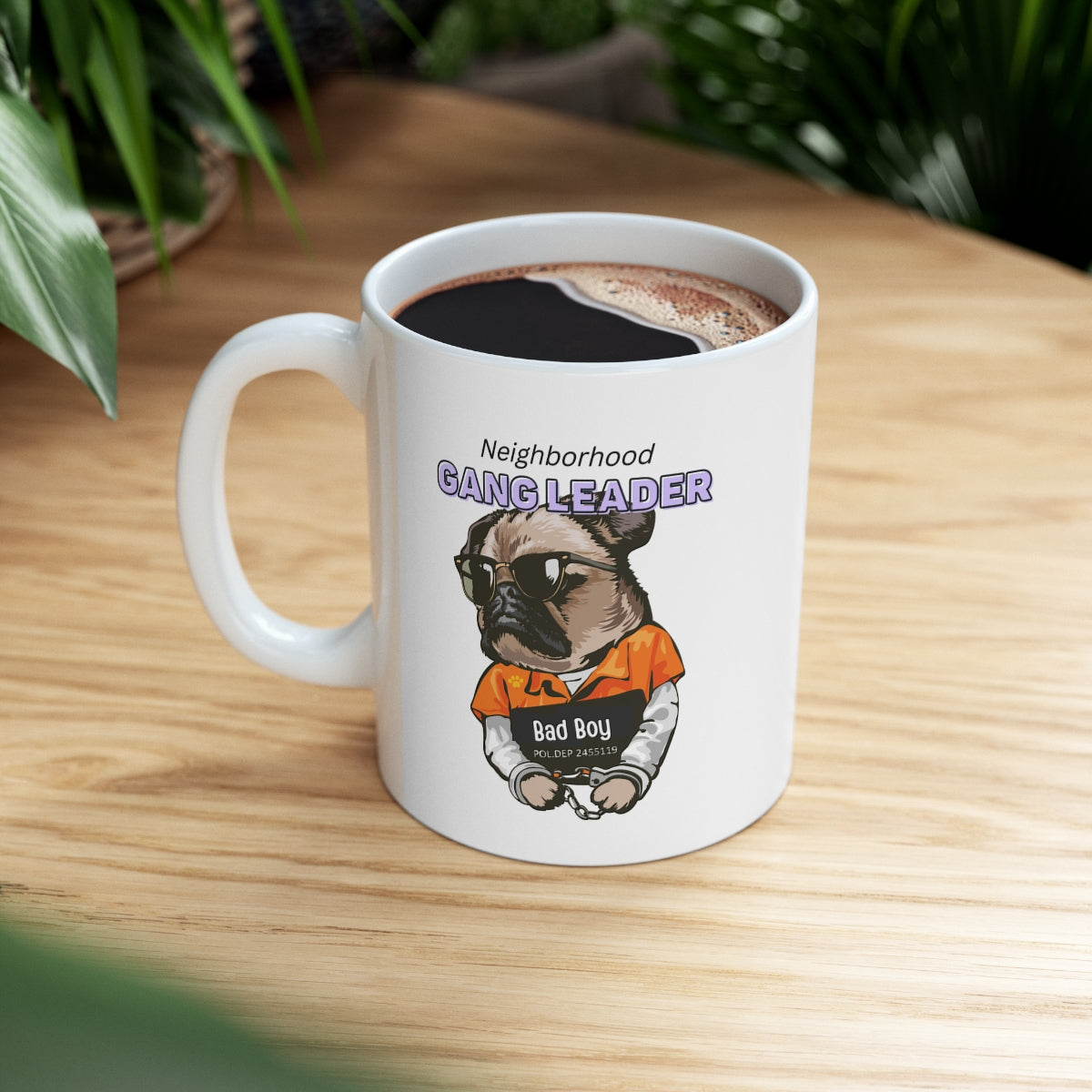 Pug The Neighborhood Gang Leader Mug