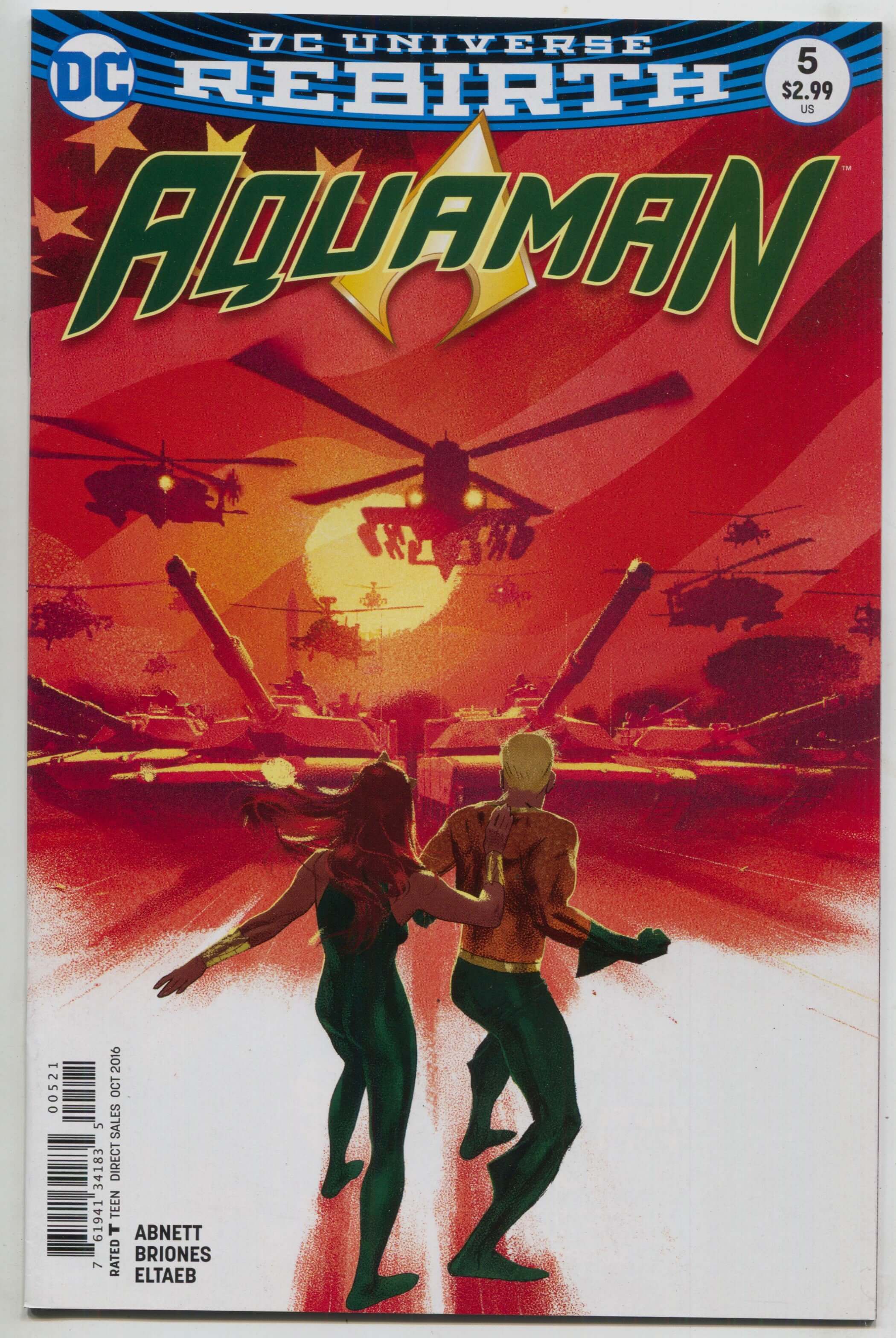 Aquaman 5 B 6th Series DC 2016 NM Joshua Middleton Variant