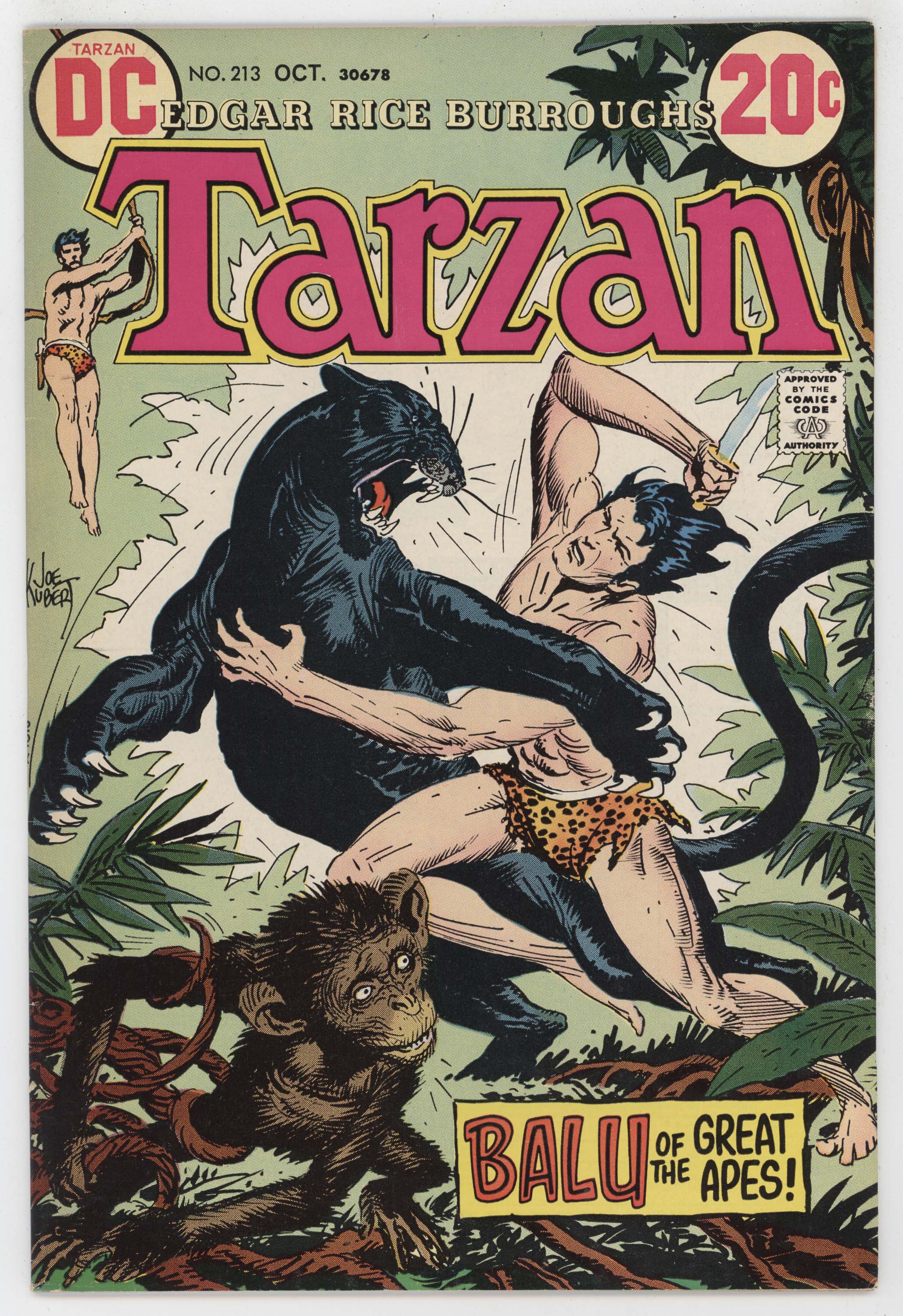 Tarzan ターザン　598 Tarzan 213 DC 1972 VF Joe Kubert Marv Wolfman Black Panther