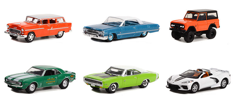 Greenlight 37260-CASE 1/64 Scale Barrett-Jackson 'Scottsdale Edition' Series 10 6-Piece Set