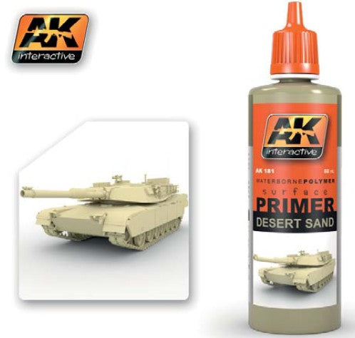 AK Interactive 181 Desert Sand Acrylic Primer 60ml Bottle