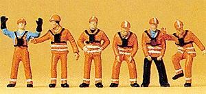 Preiser 10245 HO Scale Railroad Personnel German Federal Railway pkg(6)
