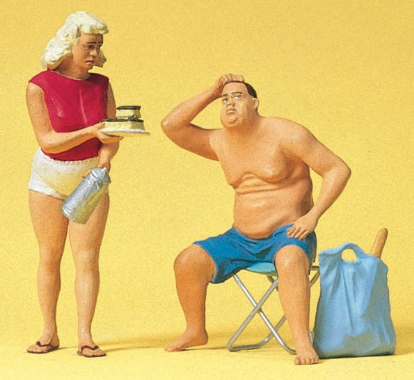 Preiser 45111 G Scale Sports & Recreation -- Campers Man & Woman