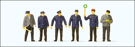 Preiser 10584 HO Scale German (DB) Railroad Personnel pkg(6)