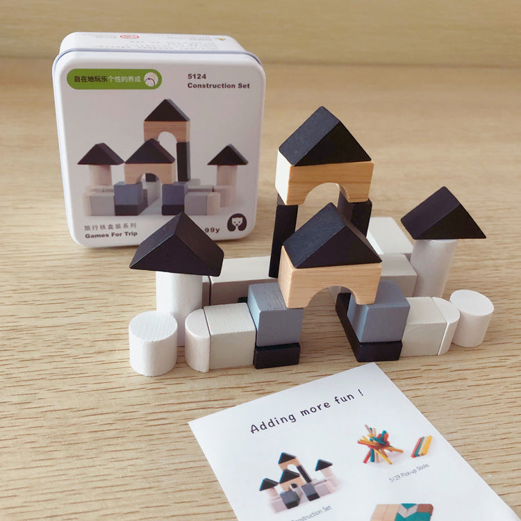 Wooden Puzzle Building Blocks – Early Childhood Cognitive Toy