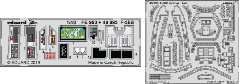 Eduard 49993 1/48 Aircraft- F35B Interior for KTY (Painted) (D)