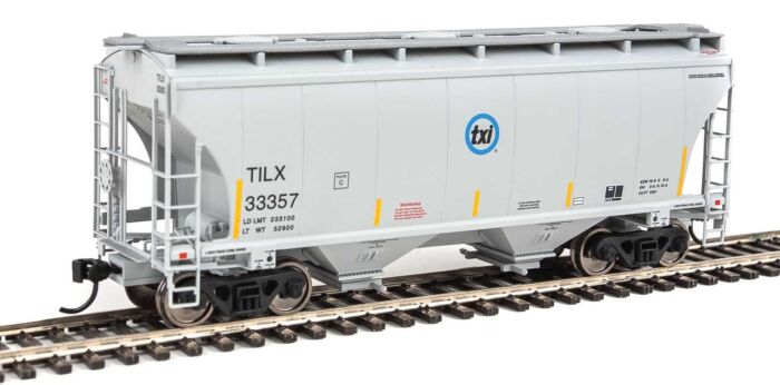 Walthers Mainline 910-7549 HO Scale 39' Trinity 3281 2-Bay Covered Hopper - Ready to Run -- Trinity Industries Leasing TILX #33357
