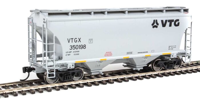 Walthers Mainline 910-7563 HO Scale 39' Trinity 3281 2-Bay Covered Hopper - Ready to Run -- VTG North America VTGX #350198