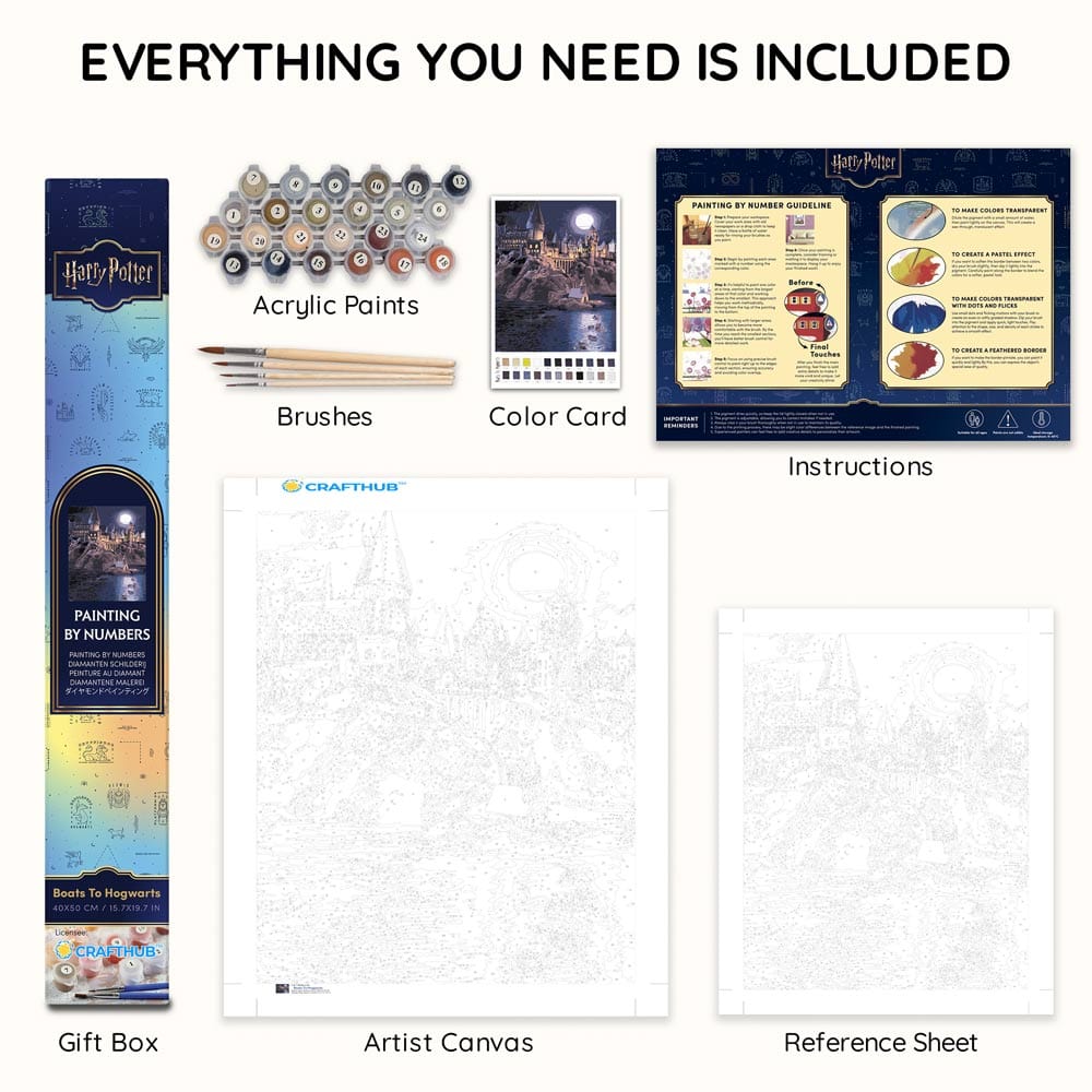 Boats To Hogwarts - Paint By Numbers Kit