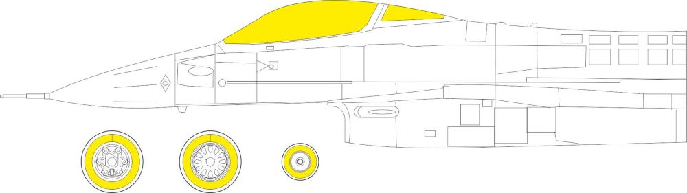 Eduard EX929 1/48 Mask Aircraft- F16A MLU for KIN