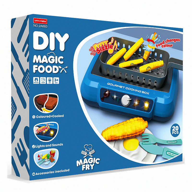 Color-Changing Play Kitchen Toy Set – Interactive Cooking Pretend Play for Kids