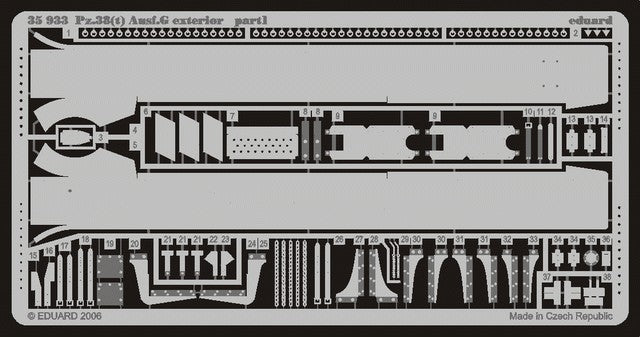 Eduard 35933 1/35 Armor- Pz 38(t) Ausf G Exterior for TRI