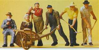 Preiser 45157 G Scale Pedestrians -- Rural Workers & Accessories