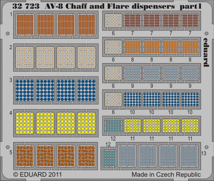 Eduard 32723 1/32 Aircraft- AV8 Chaff & Flare Dispensers for TSM (Painted)