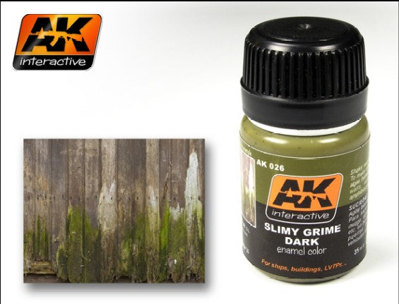 AK Interactive 26 Slimy Grime Dark Enamel Paint 35ml Bottle