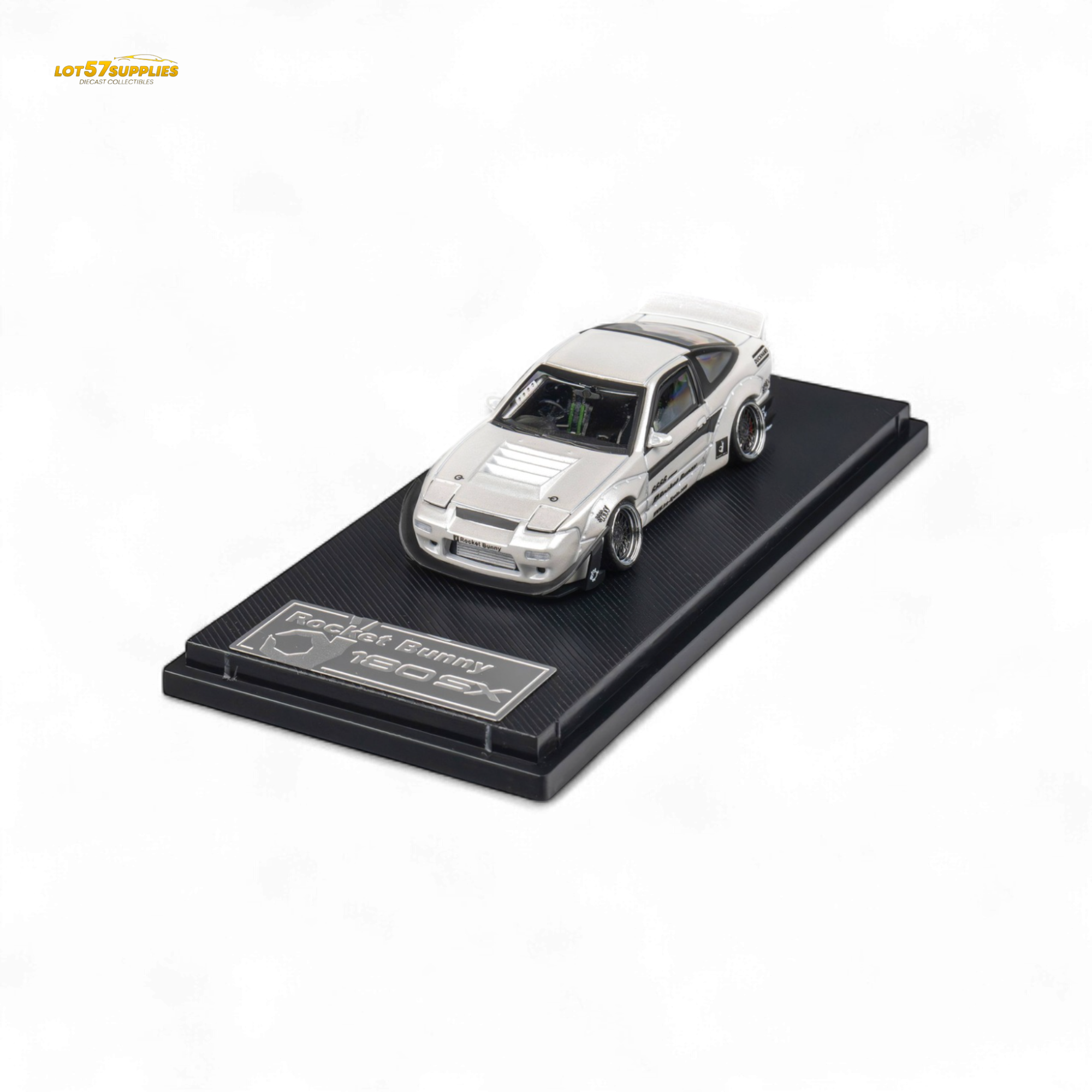 MicroTurbo Custom 180SX - Pandem Rocket Bunny White 1:64