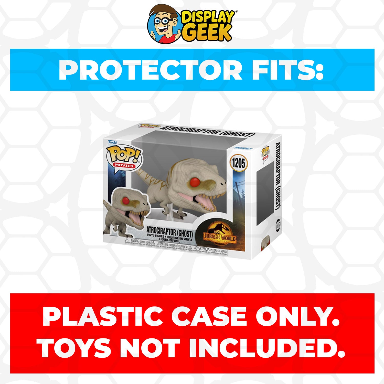 Pop Protector for 4 inch Funko Pop Jurassic World - Atrociraptor Ghost #1205