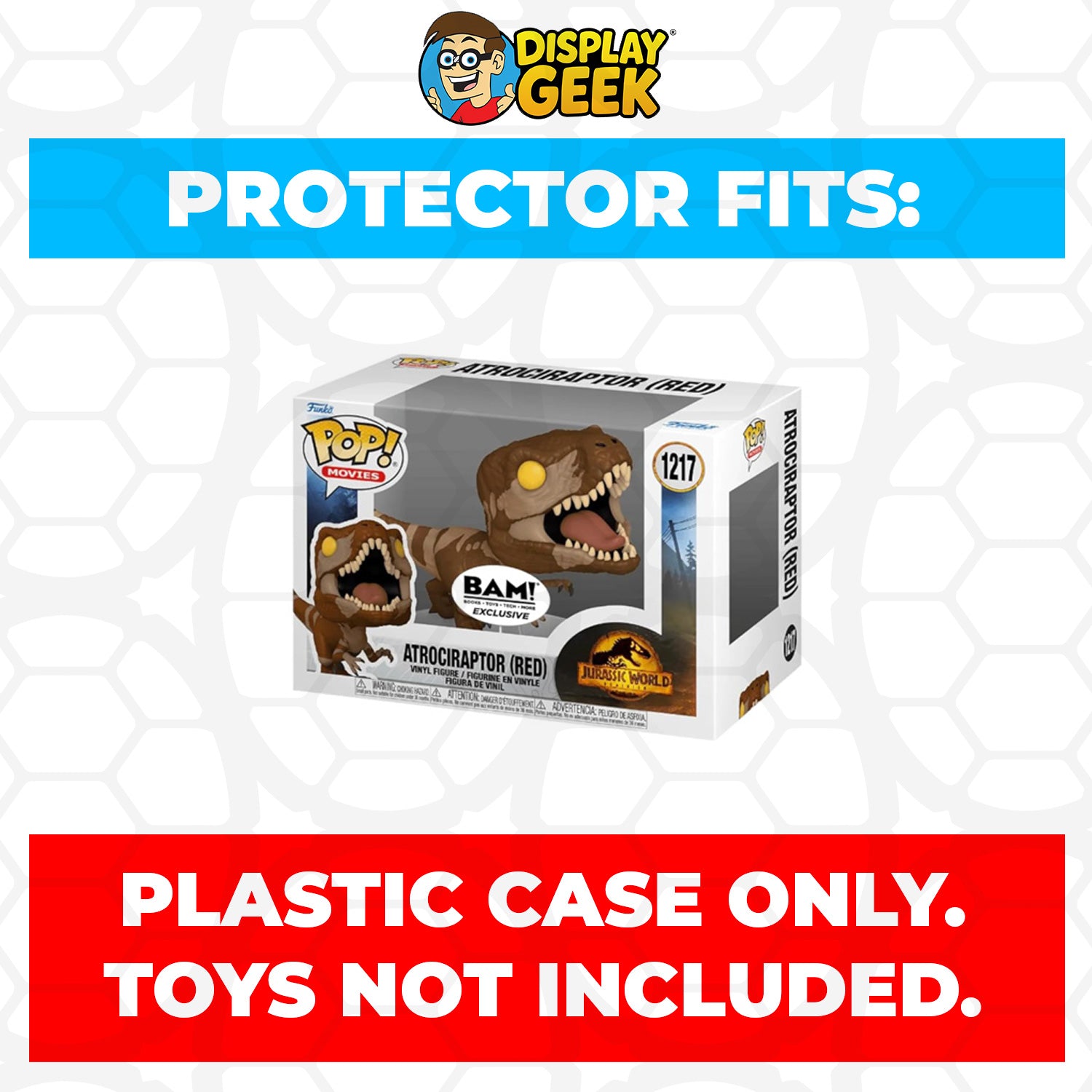 Pop Protector for 4 inch Funko Pop Jurassic World - Atrociraptor Ghost #1219