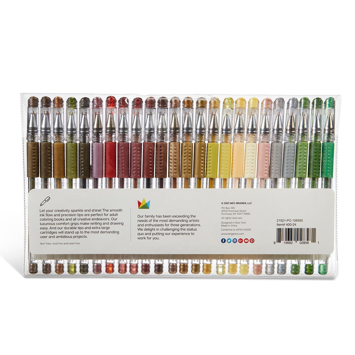 Gel Pens 24 Earth Tone Colors