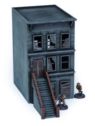 28mm "Brownstone" Row House (MDF) - 28MMDF402