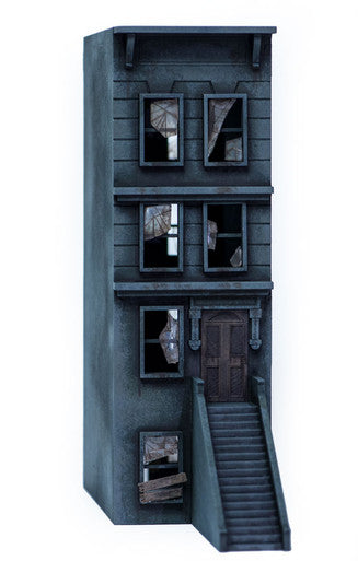 28mm "Brownstone" Row House (MDF) - 28MMDF403