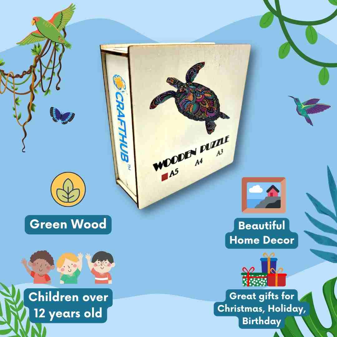 Floral Turtle - Jigsaw Puzzle