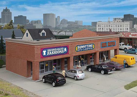 Walthers Cornerstone 933-4115 HO Scale Modern Shopping Center I -- Kit