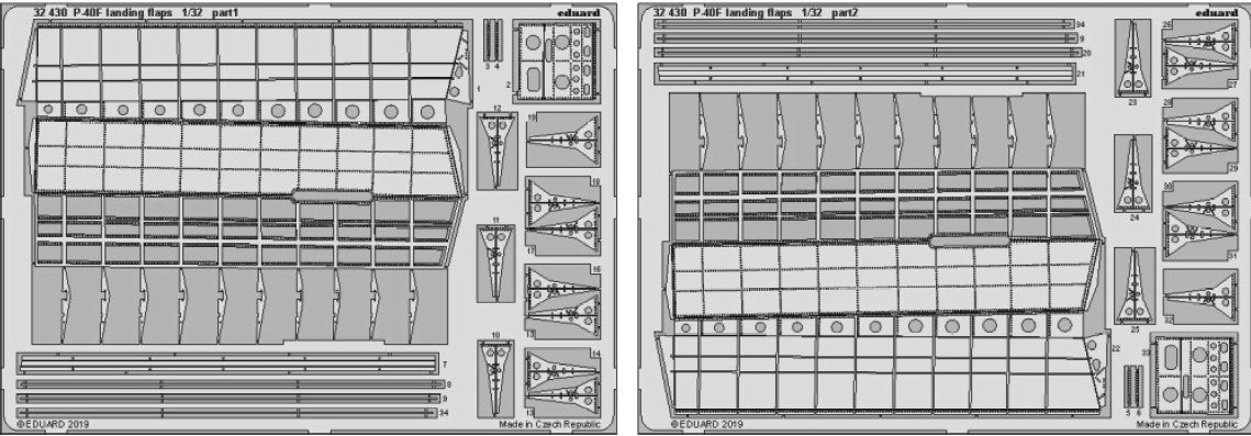 Eduard 32430 1/32 Aircraft- P40F Landing Flaps for TSM