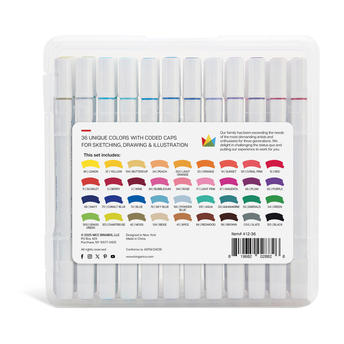 Twin-Tip™ Alcohol Markers 36 Colors