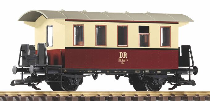 PIKO 37928 G Scale DR III 2-Axle 2. Cl. Coach, Beige/Brown