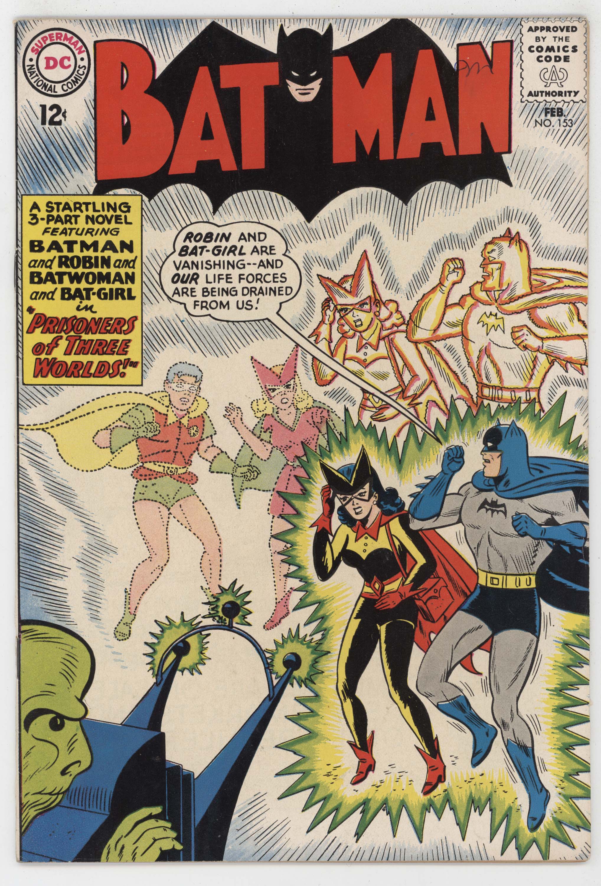 Batman 153 DC 1962 VG Sheldon Moldoff Robin Batgirl Batwoman