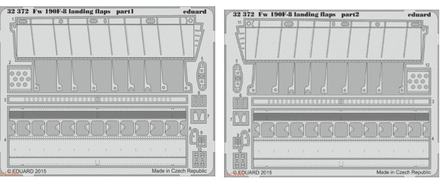 Eduard 32372 1/32 Aircraft- Fw190F8 Landing Flaps for RVL