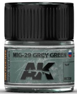 AK Interactive RC338 Real Colors: MiG29 Grey Green Acrylic Lacquer Paint 10ml Bottle